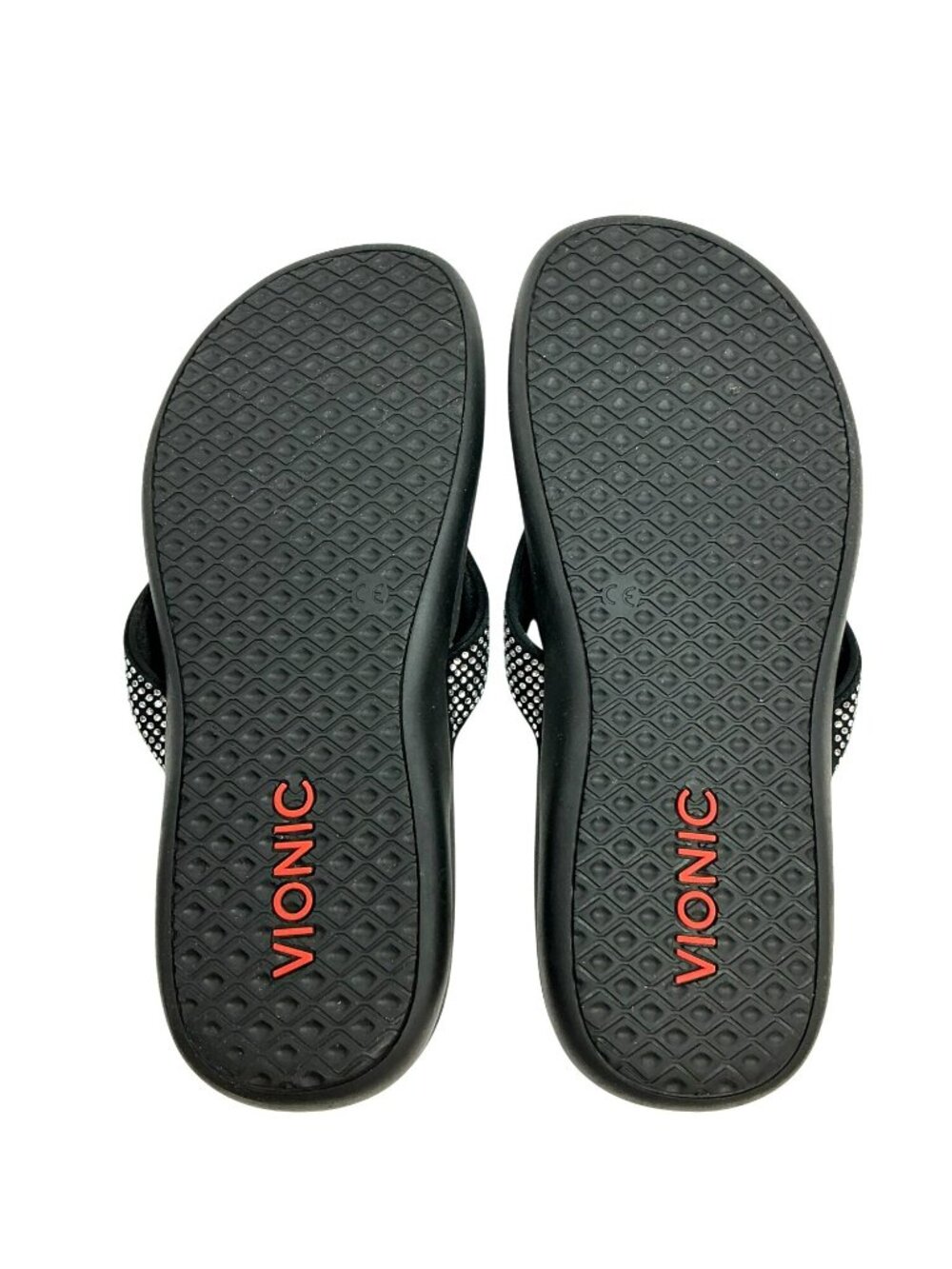 Vionic Black Womens 8.5 Thong Sandal Tide RS Rhinestone Embellished Orthotic - Picture 8 of 9